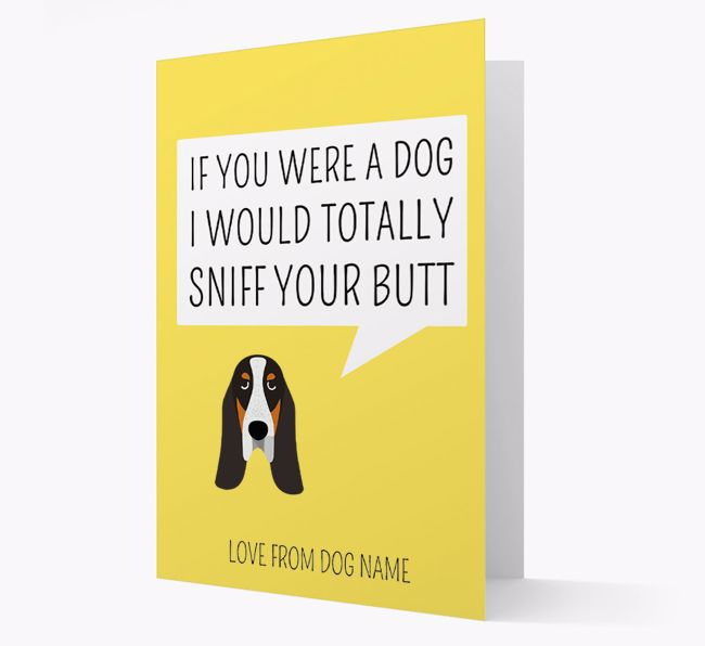 Personalized 'I'd Sniff Your Bum' Card